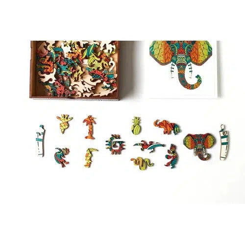 Elephant 70 Piece Wooden Jigsaw Puzzle Geek Toys