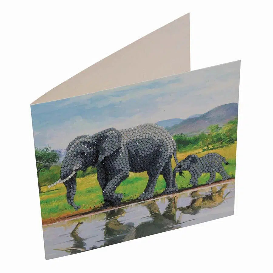 Elephant Crystal Art Card Kit Craft Buddy