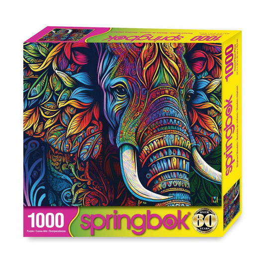 Elephant Mandala 1000 Piece Jigsaw Puzzle Springbok