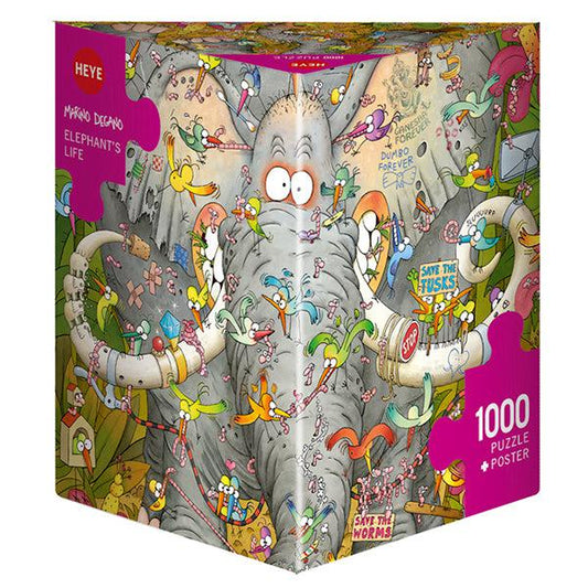 Elephant's Life 1000 Piece Jigsaw Puzzle Heye