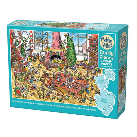 Elves at Work 350 Piece Family Jigsaw Puzzle Cobble Hill