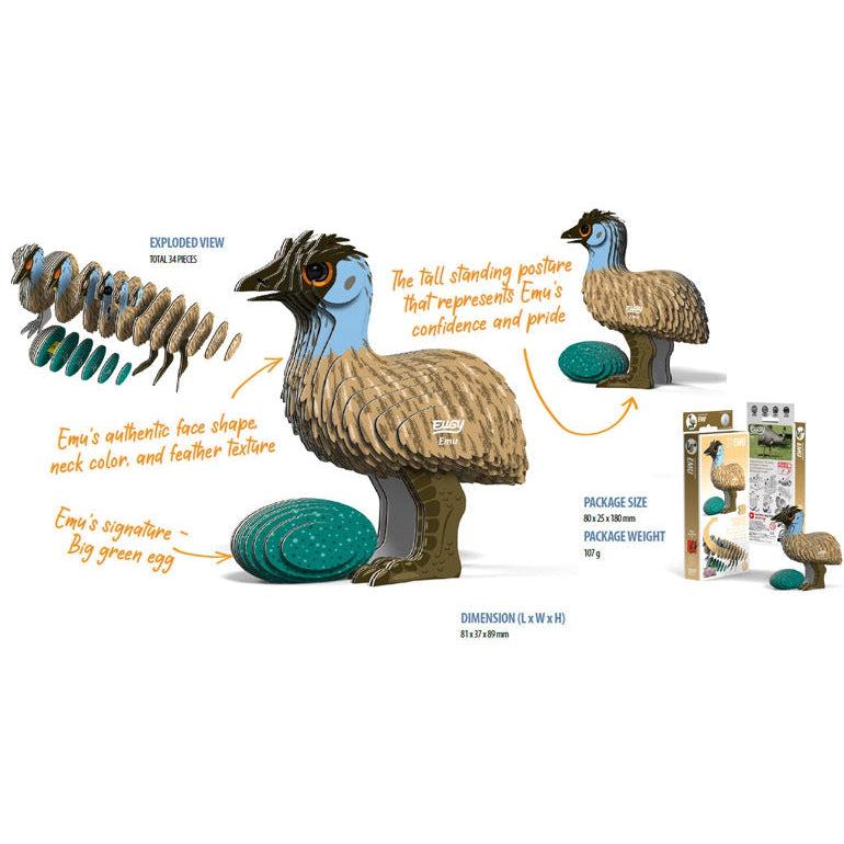 Emu 3D Cardboard Model Kit Eugy