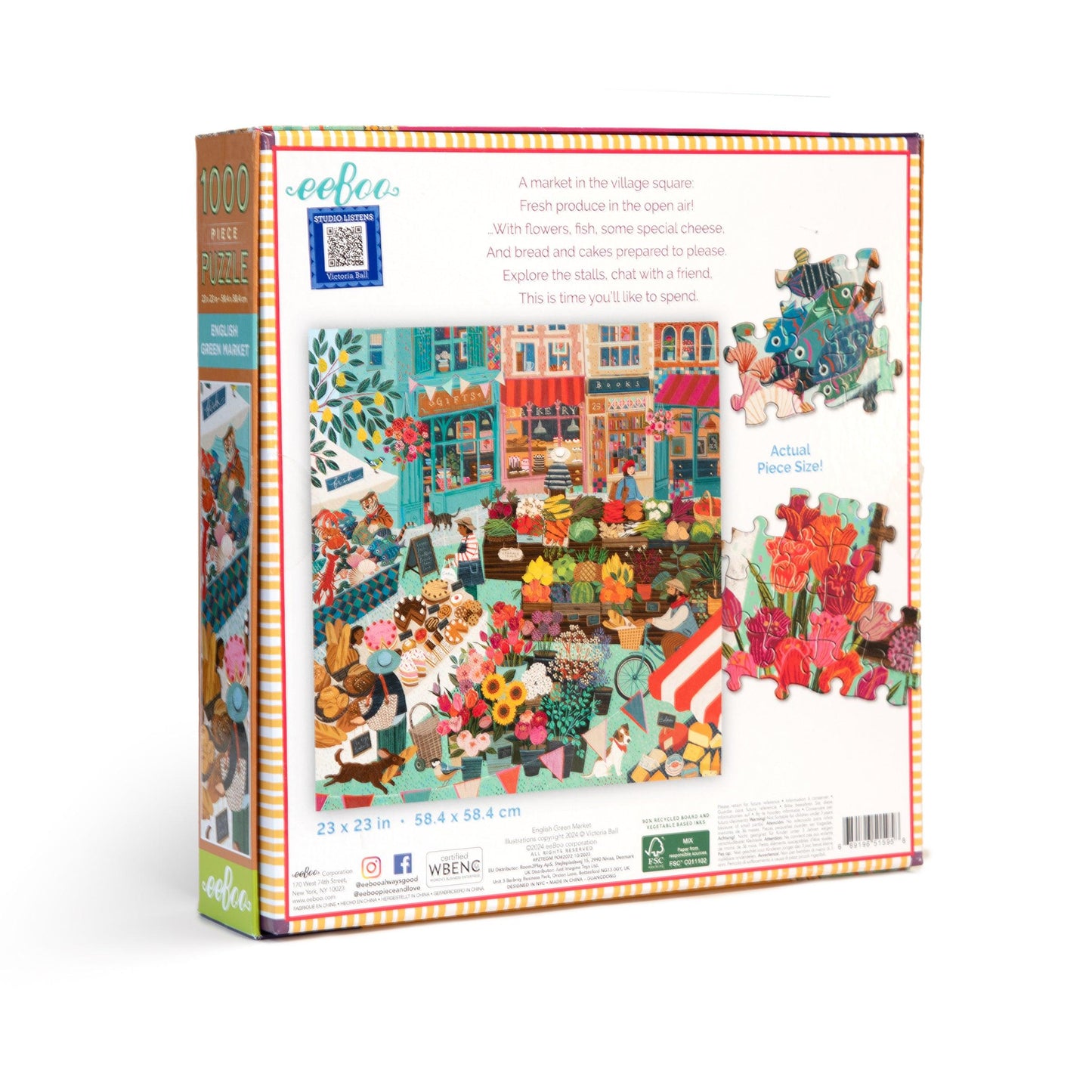 English Green Market 1000 Piece Jigsaw Puzzle eeBoo