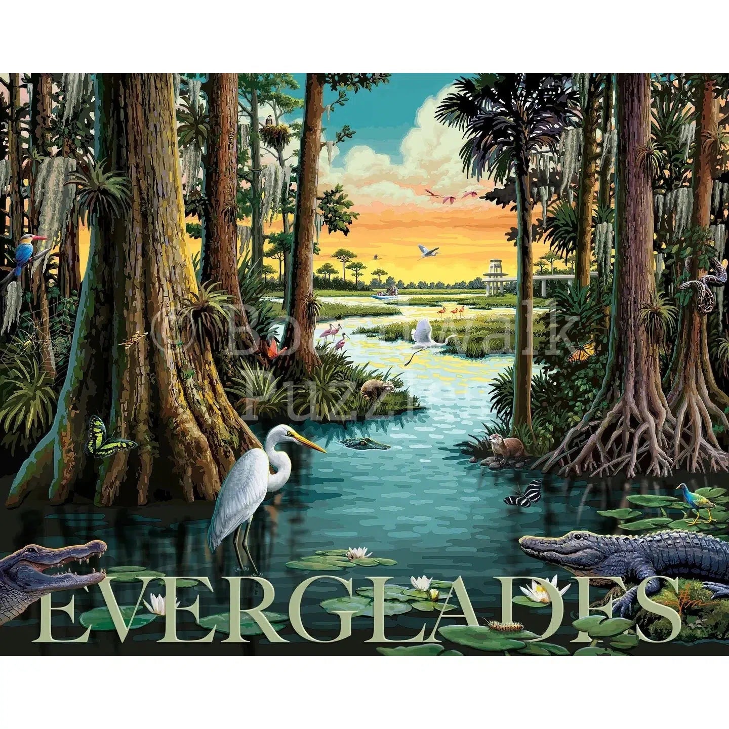 Everglades National Park 210 Piece Jigsaw Puzzle Boardwalk