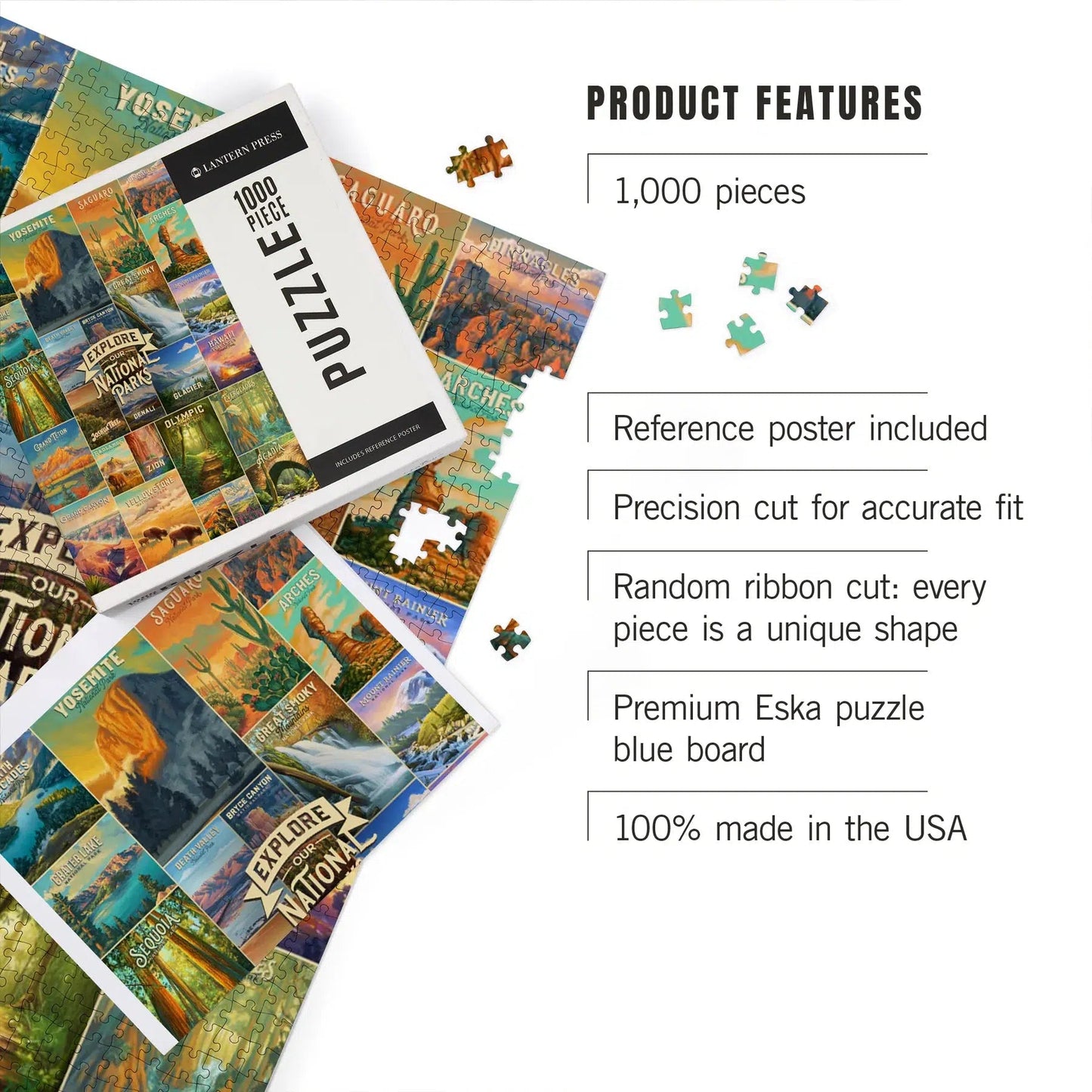 Explore Our National Parks 1000 Piece Jigsaw Puzzle Lantern Press