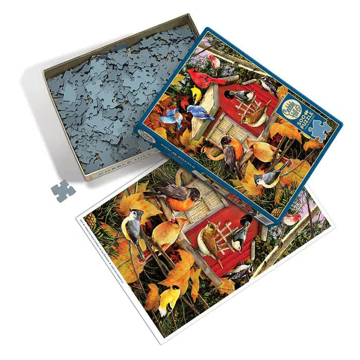 Fall Birdhouse 500 Piece Jigsaw Puzzle Cobble Hill