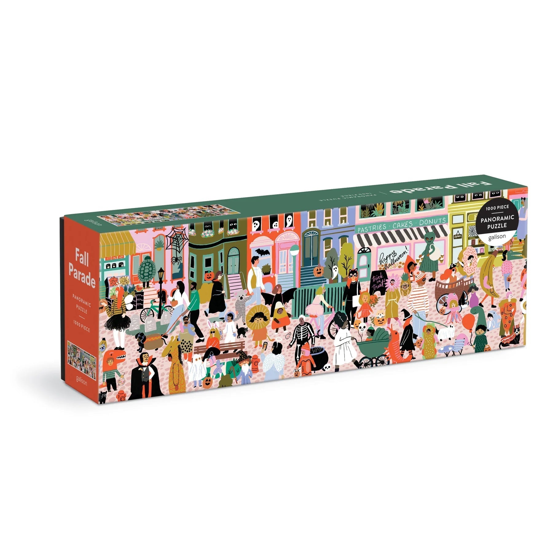 Fall Halloween Parade 1000 Piece Panoramic Jigsaw Puzzle Galison