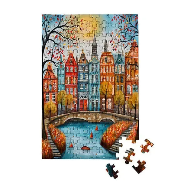 Fall On the Canals 150 Piece Mini Jigsaw Puzzle Micro Puzzles