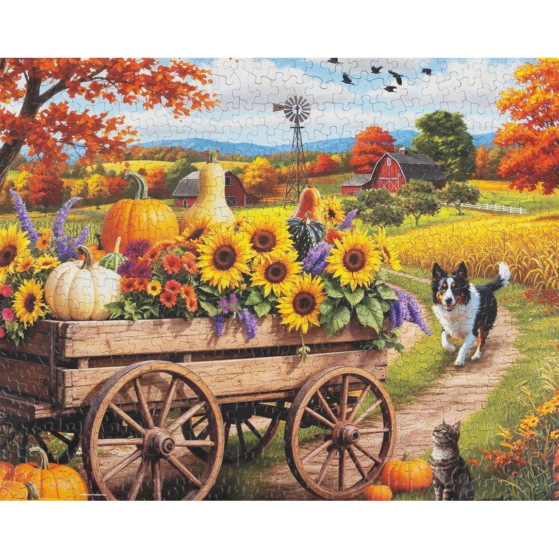 Fall Wagon Wonders 500 Piece Jigsaw Puzzle Springbok