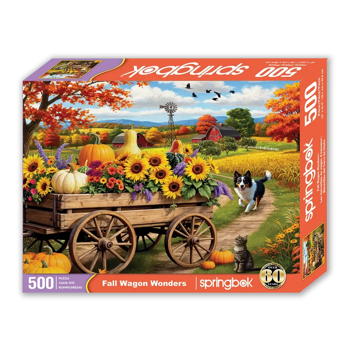 Fall Wagon Wonders 500 Piece Jigsaw Puzzle Springbok