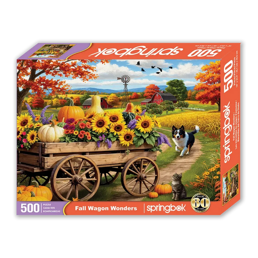 Fall Wagon Wonders 500 Piece Jigsaw Puzzle Springbok
