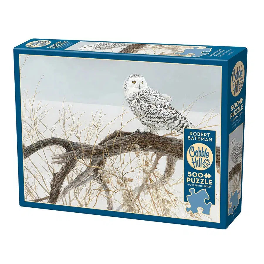 Fallen Willow - Snowy Owl 500 Piece Jigsaw Puzzle Cobble Hill