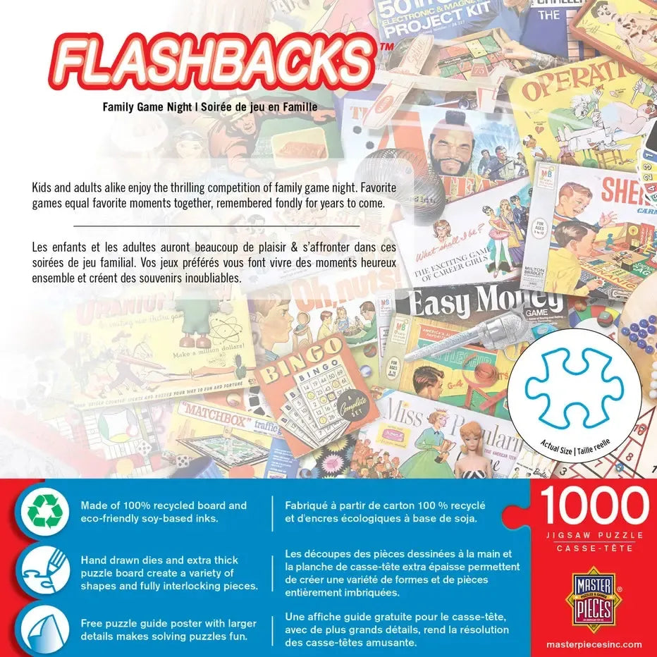 Family Game Night Flashbacks 1000 Piece Jigsaw Puzzle MasterPieces