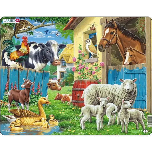 Farm Animals 23 Piece Tray Jigsaw Puzzle Larsen