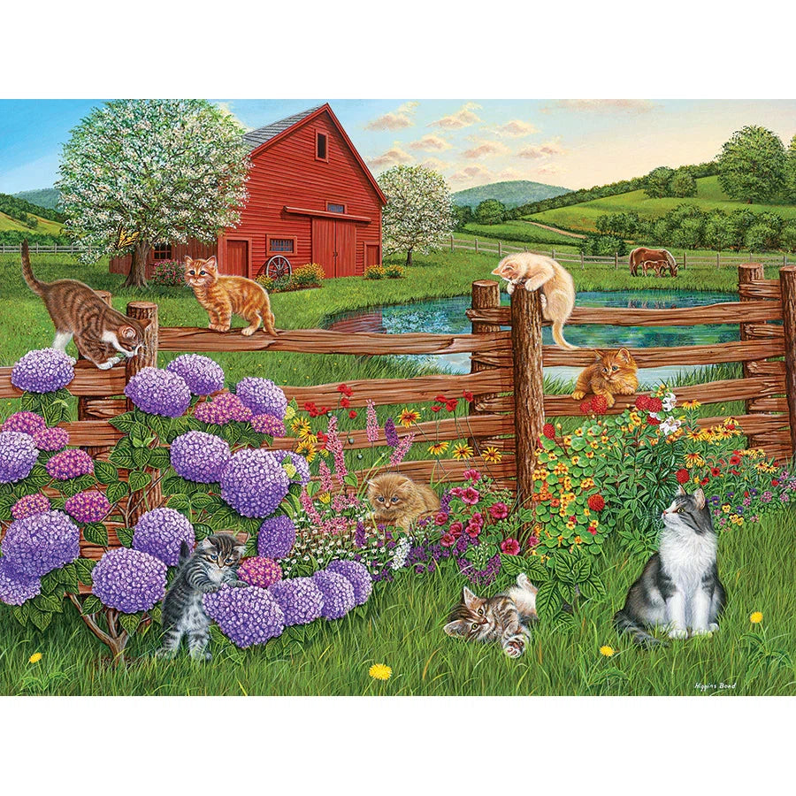 Farm Cats 275 Large Piece Jigsaw Puzzle Cobble Hill