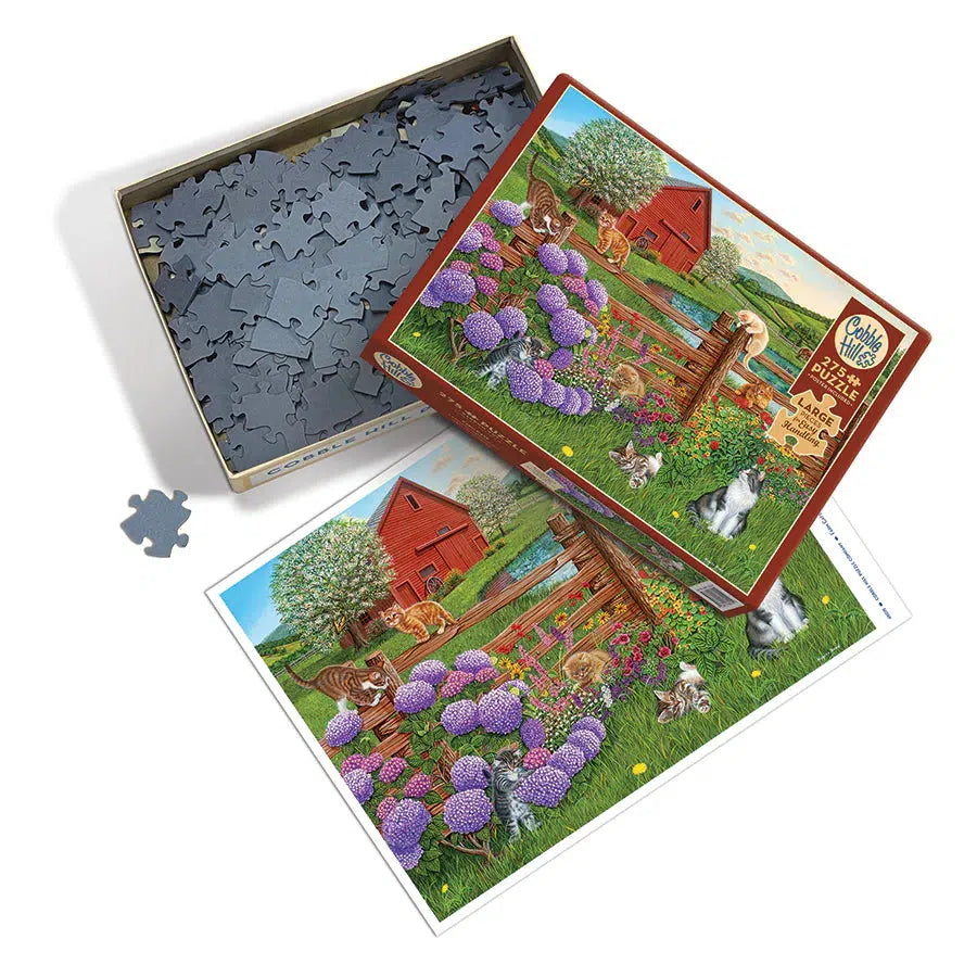 Farm Cats 275 Large Piece Jigsaw Puzzle Cobble Hill