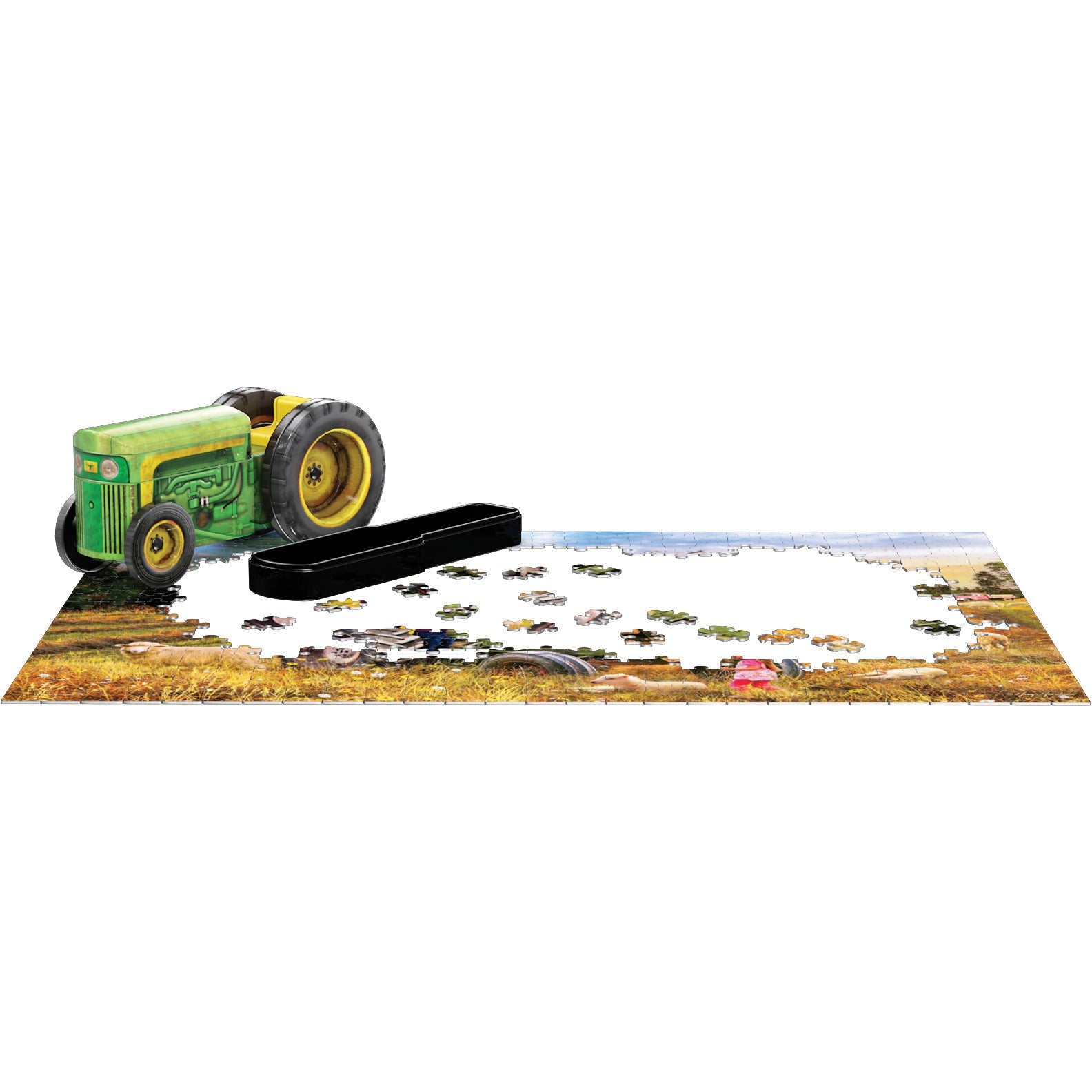 Farm Tractor 550 Piece Jigsaw Puzzle in Tin Eurographics