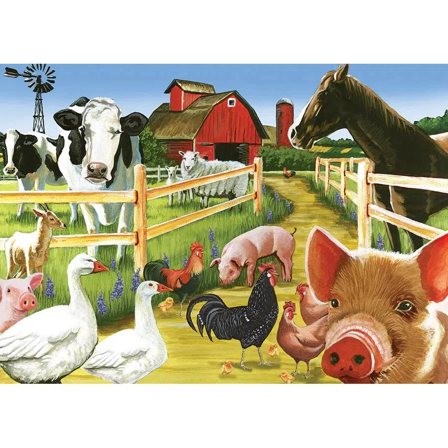 Farmyard Welcome 35 Piece Tray Jigsaw Puzzle Cobble Hill