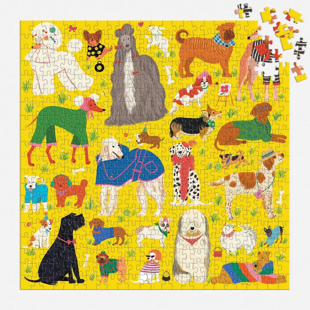 Fashionable Dogs 500 Piece Jigsaw Puzzle Galison