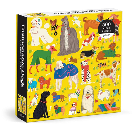 Fashionable Dogs 500 Piece Jigsaw Puzzle Galison