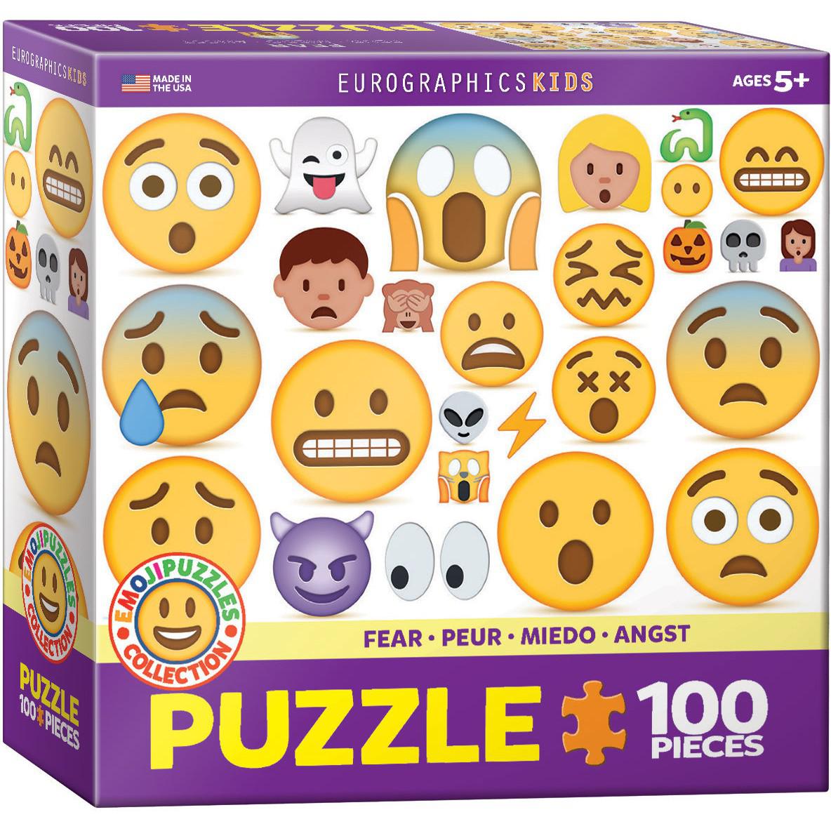 Fear Emoji 100 Piece Jigsaw Puzzle Eurographics