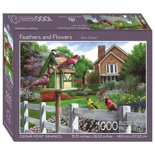 Feathers & Flowers 1000 Piece Soft Touch Jigsaw Puzzle Crown Point