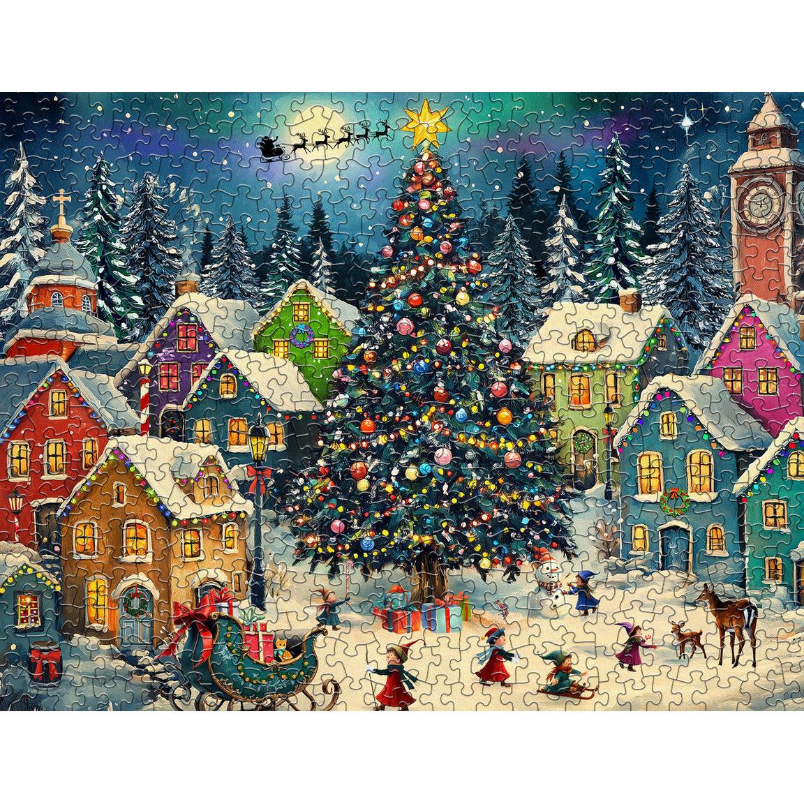 Festive Christmas Village 500 Piece Jigsaw Puzzle Springbok