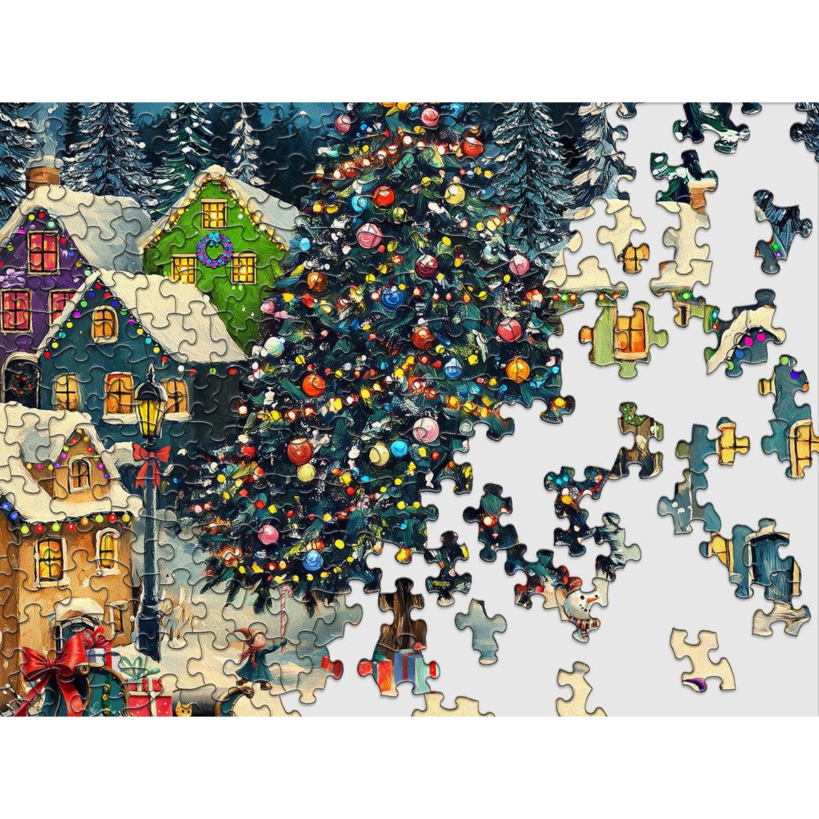 Festive Christmas Village 500 Piece Jigsaw Puzzle Springbok