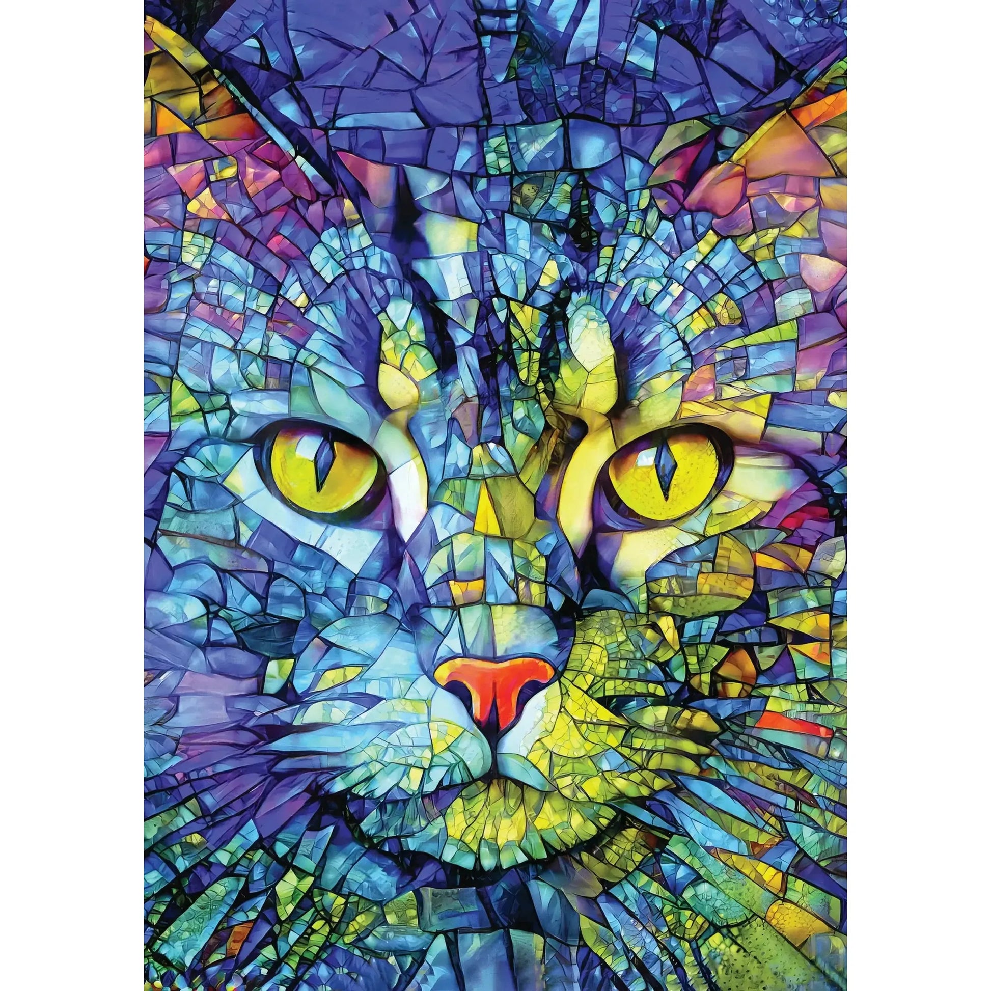 Fiona the Stained Glass Cat 1000 Piece Jigsaw Puzzle Enjoy