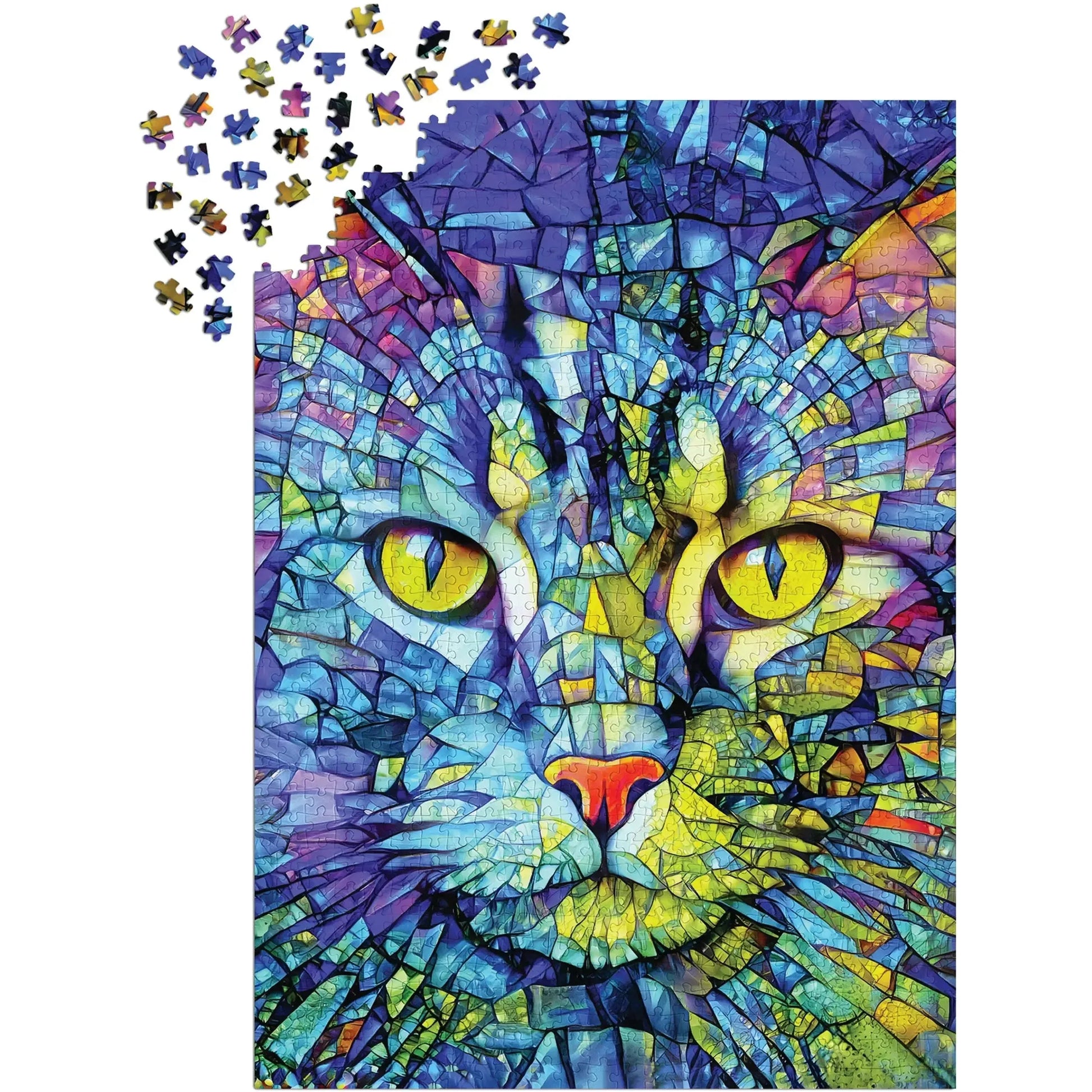 Fiona the Stained Glass Cat 1000 Piece Jigsaw Puzzle Enjoy
