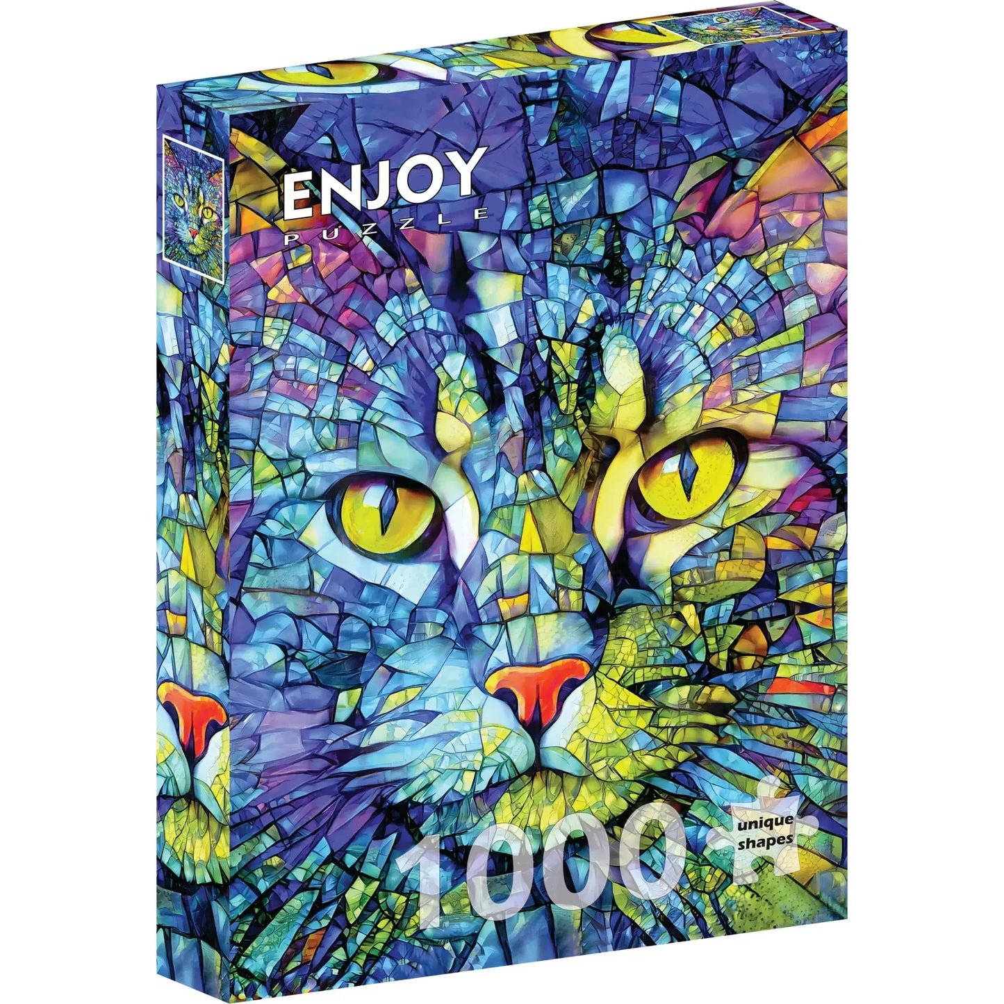 Fiona the Stained Glass Cat 1000 Piece Jigsaw Puzzle Enjoy