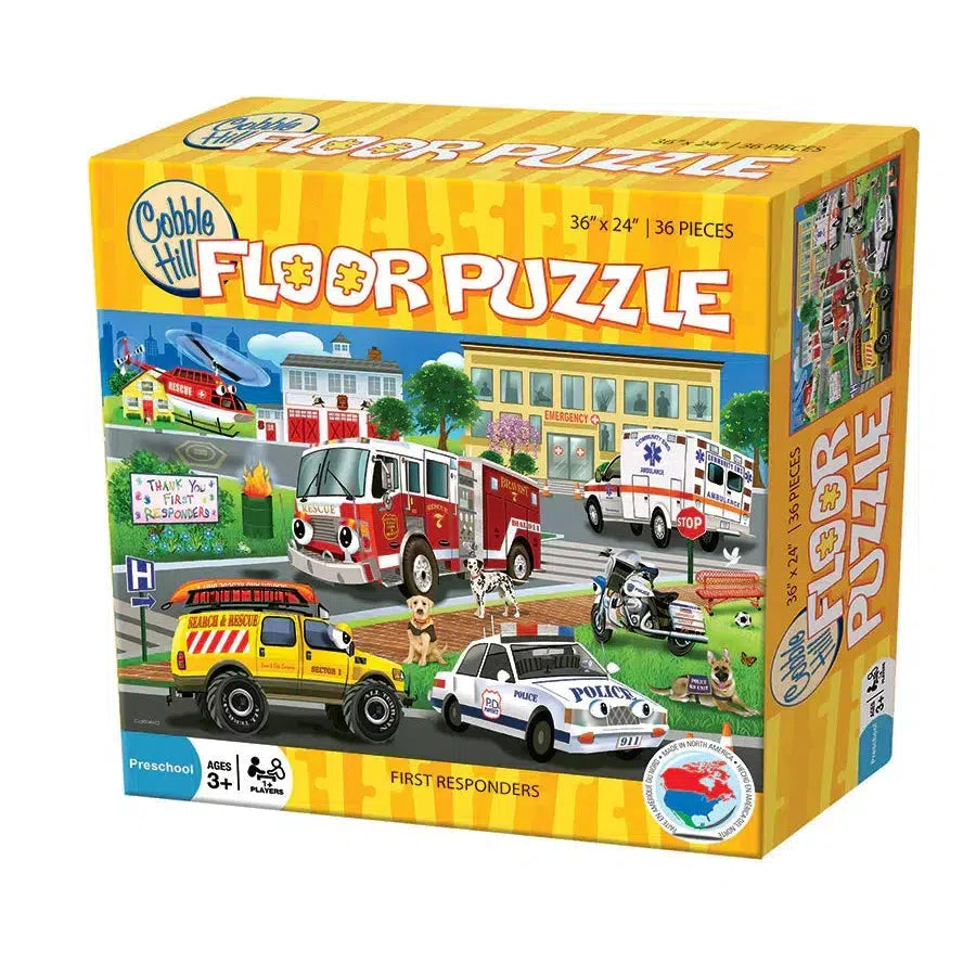 First Responders 36 Piece Floor Jigsaw Puzzle Cobble Hill