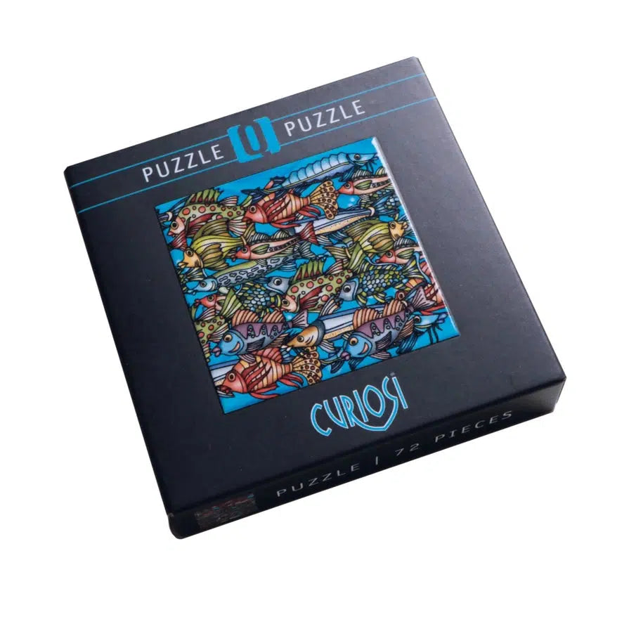 Fish Color Mix Q 72 Piece Pocket Jigsaw Puzzle Curiosi