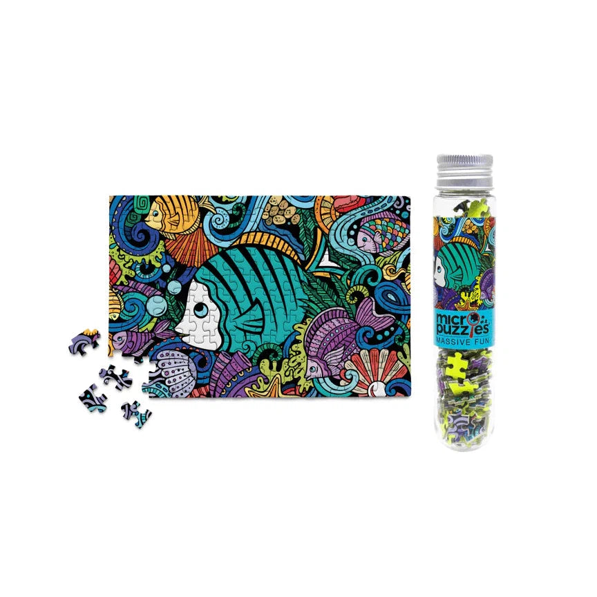 Fish Doodle 150 Piece Mini Jigsaw Puzzle Micro Puzzles