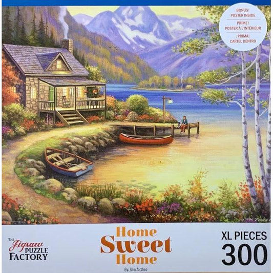 Fishing at the Lake Home Sweet Home 300 Piece Jigsaw Puzzle Leap Year