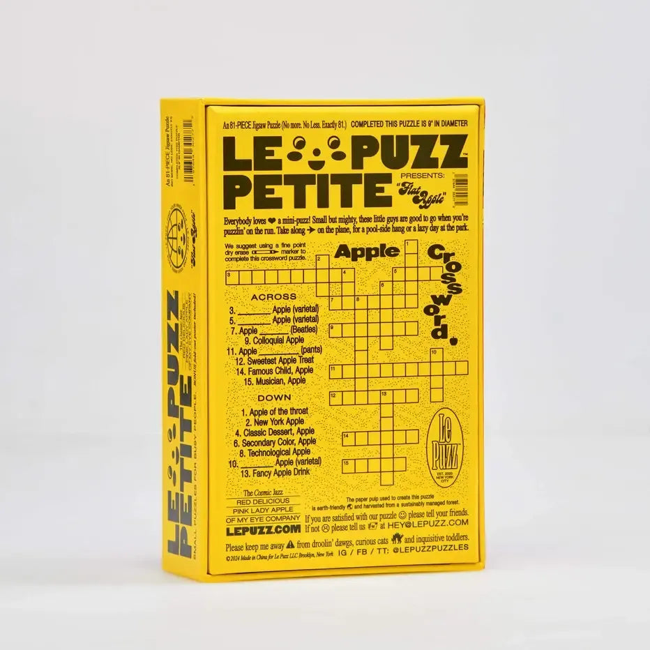 Flat Apple 81 Piece Round Jigsaw Puzzle Le Puzz