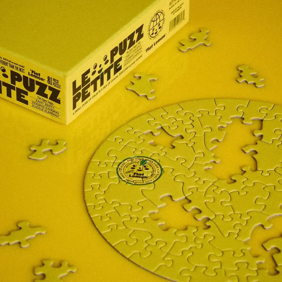 Flat Lemon 81 Piece Round Jigsaw Puzzle Le Puzz