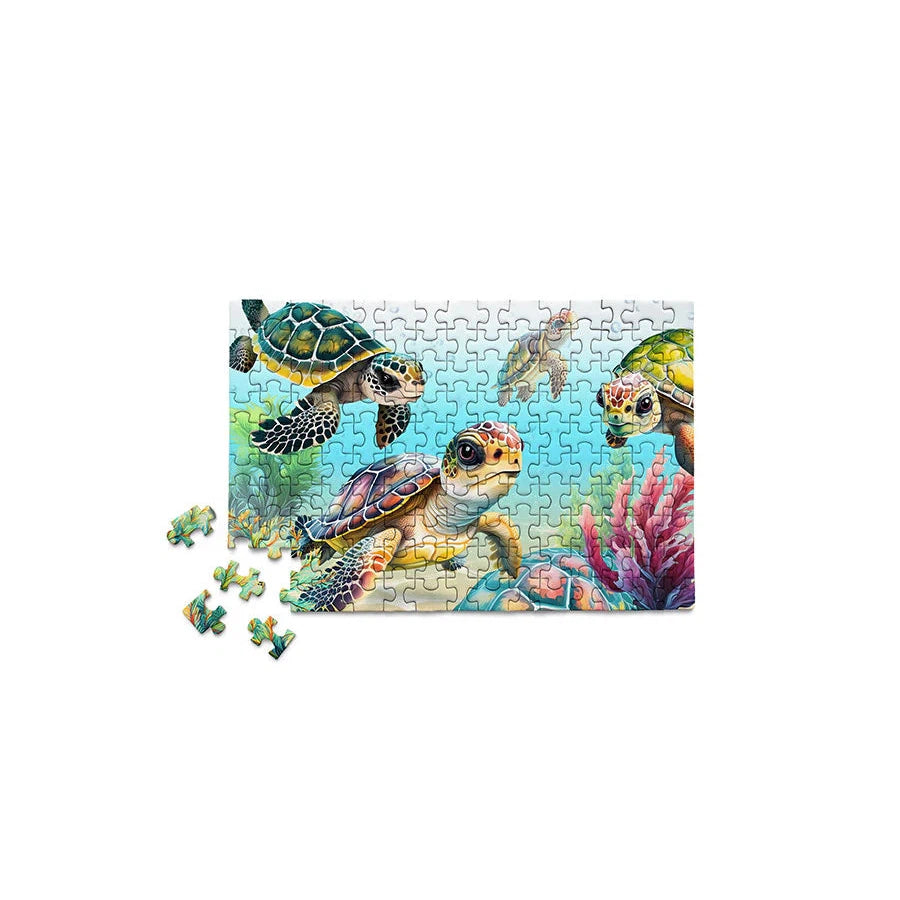 Flippin Awesome Sea Turtles 150 Piece Mini Jigsaw Puzzle Micro Puzzles