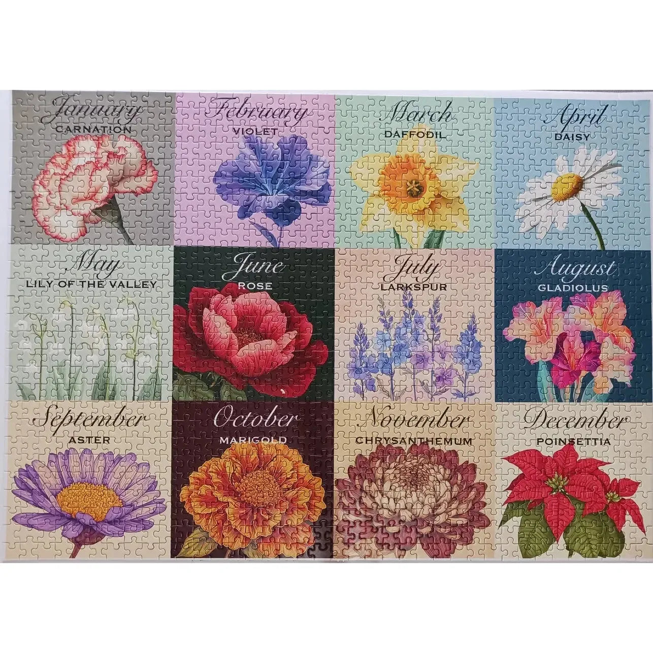 Floral Calendar 1000 Piece Jigsaw Puzzle Snappy