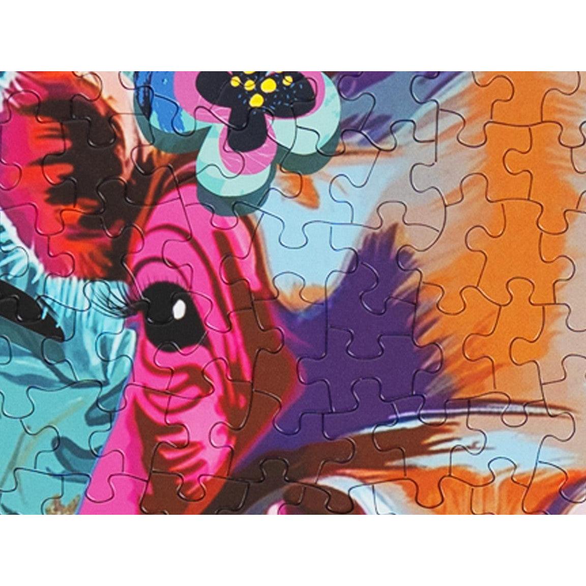 Floral Hippo Pop 500 Piece Jigsaw Puzzle Springbok