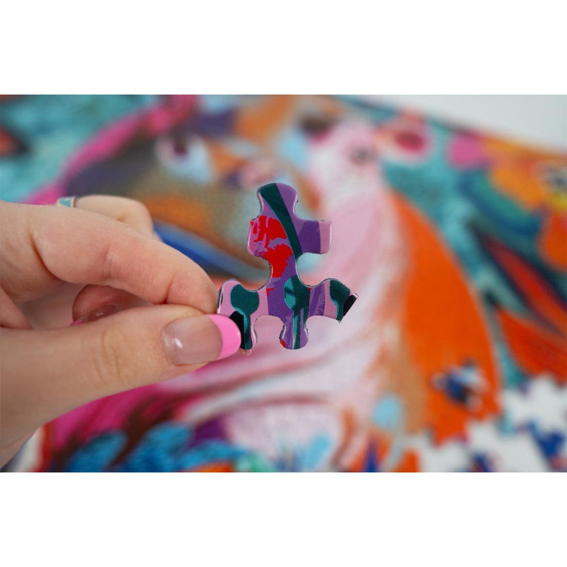 Floral Hippo Pop 500 Piece Jigsaw Puzzle Springbok