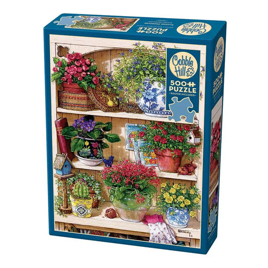 Flower Cupboard 500 Piece Jigsaw Puzzle Cobble Hill