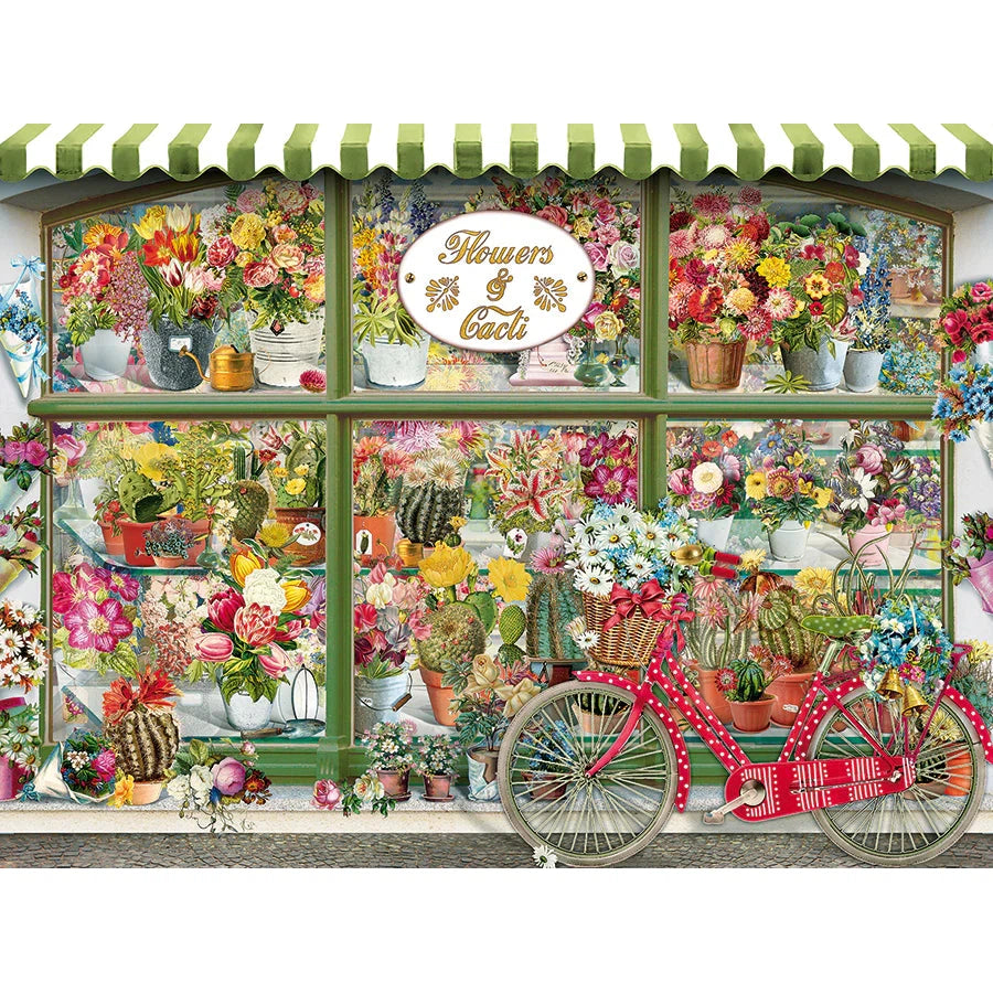 Flowers & Cacti Shop 275 Large Piece Jigsaw Puzzle Cobble Hill