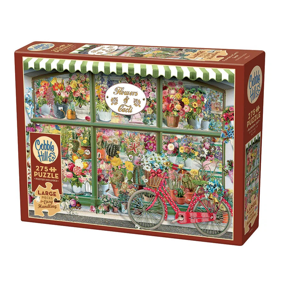 Flowers & Cacti Shop 275 Large Piece Jigsaw Puzzle Cobble Hill