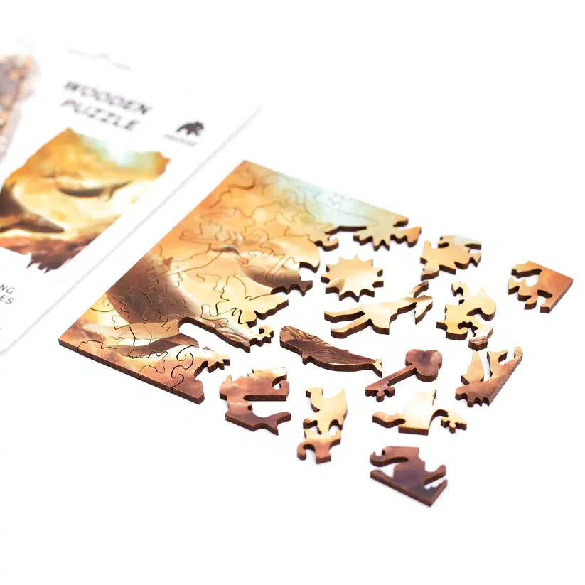 Flying Whales 40 Piece Mini Wooden Jigsaw Puzzle Geek Toys