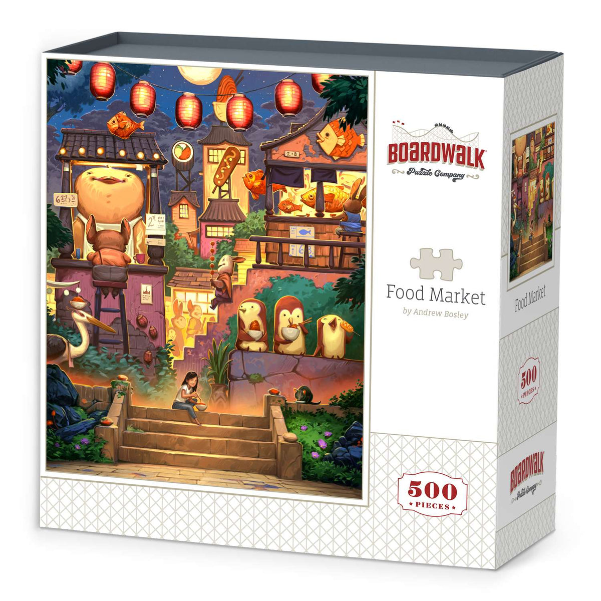 Food Market 500 Piece Jigsaw Puzzle Boardwalk