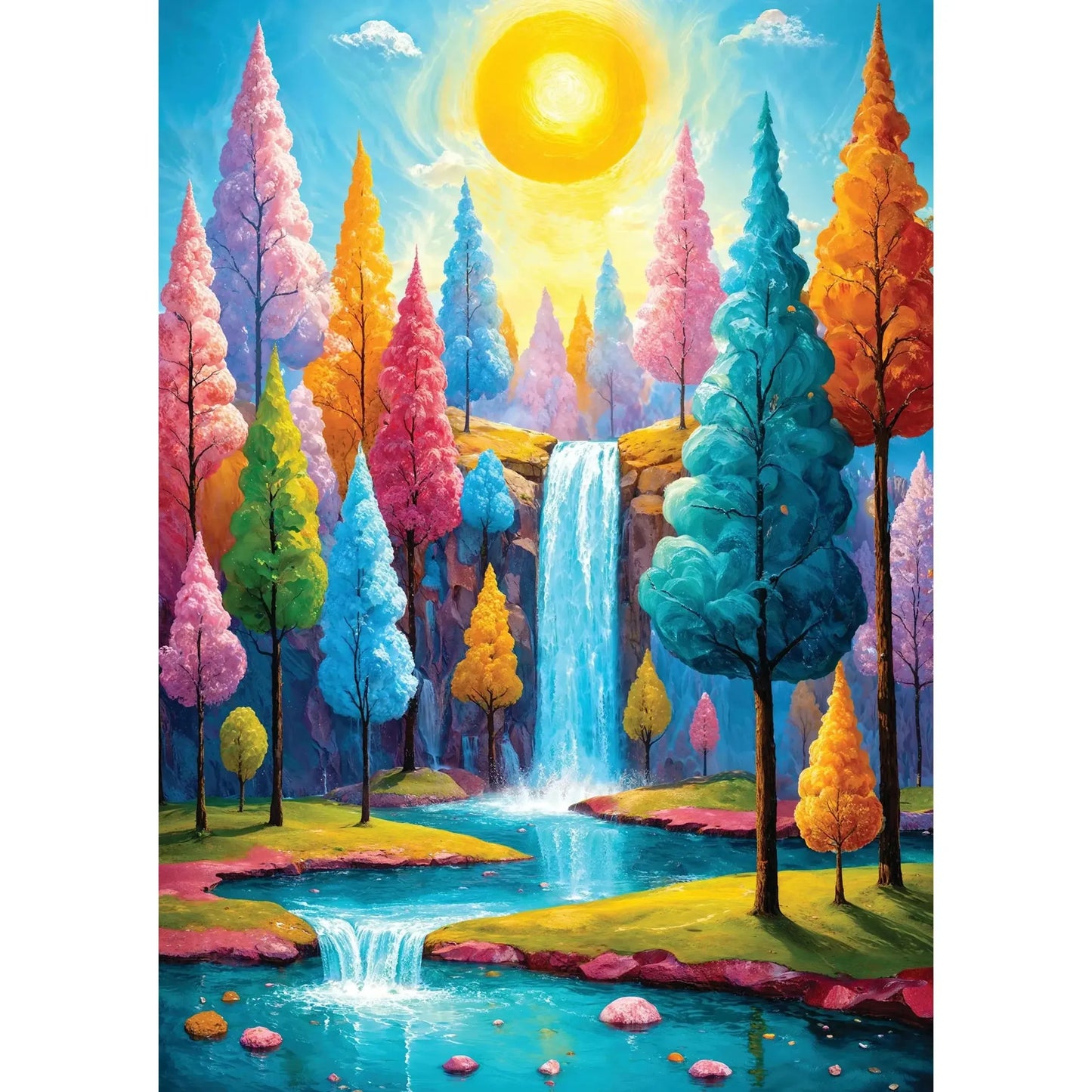 Forest Cascade 1000 Piece Jigsaw Puzzle Enjoy