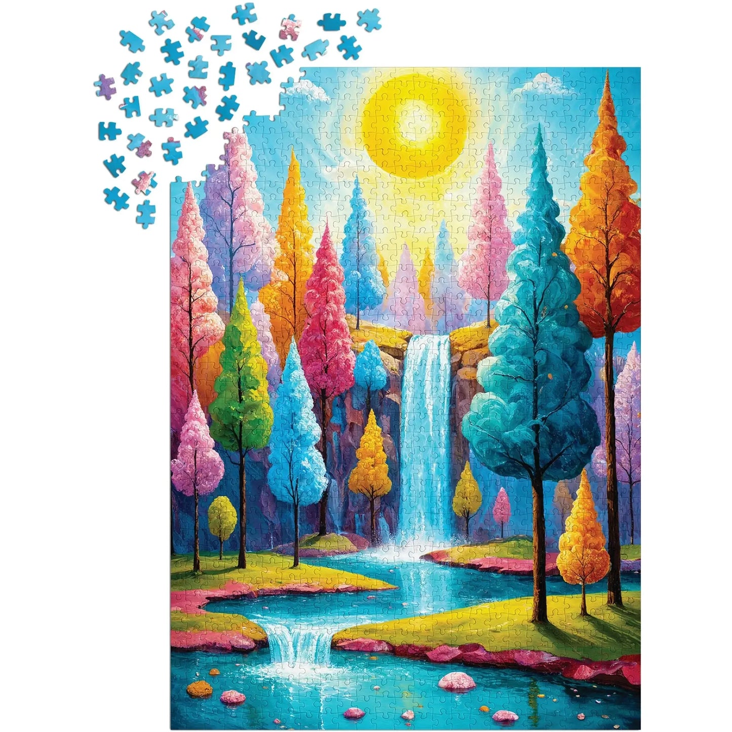 Forest Cascade 1000 Piece Jigsaw Puzzle Enjoy