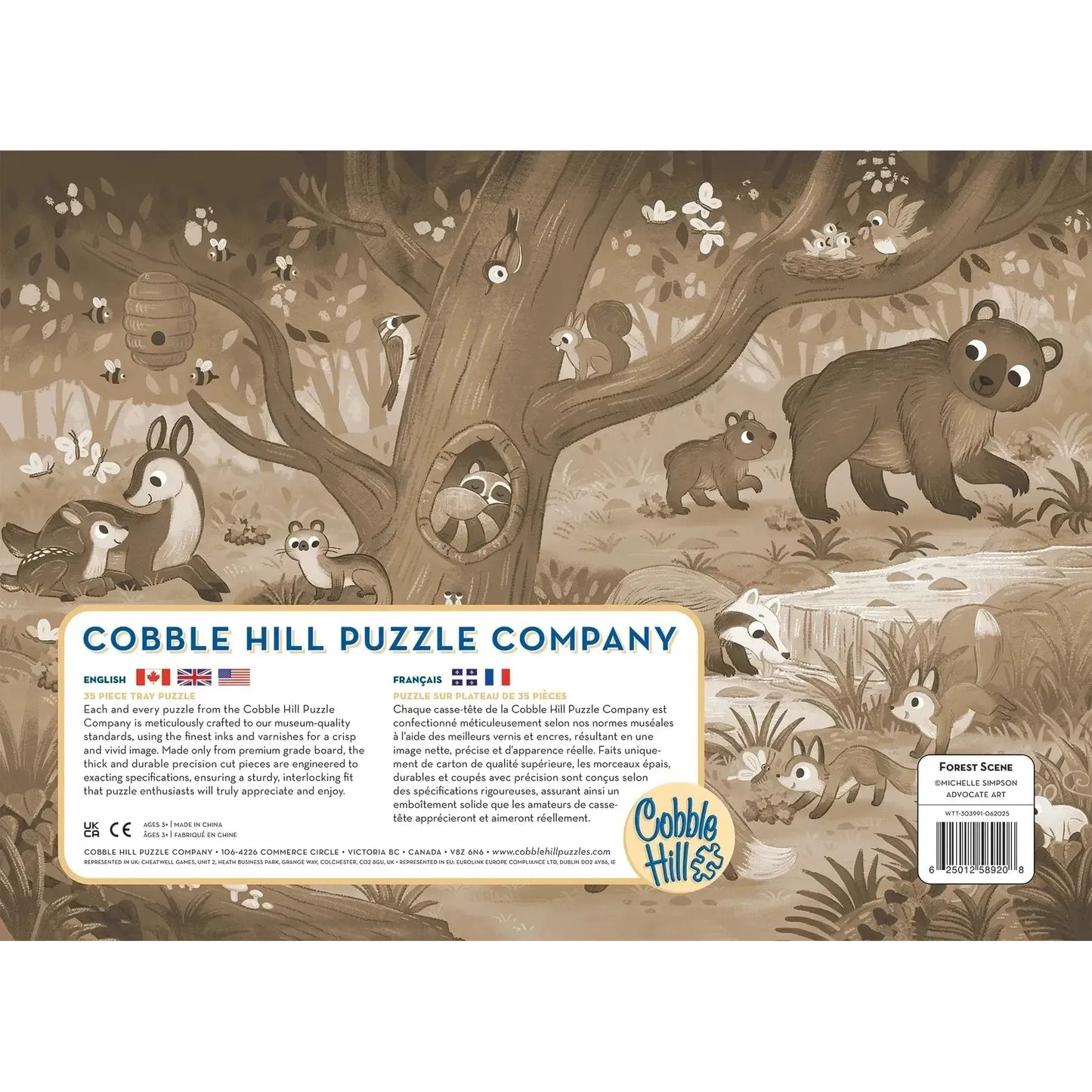 Forest Scene 35 Piece Tray Jigsaw Puzzle Cobble Hill