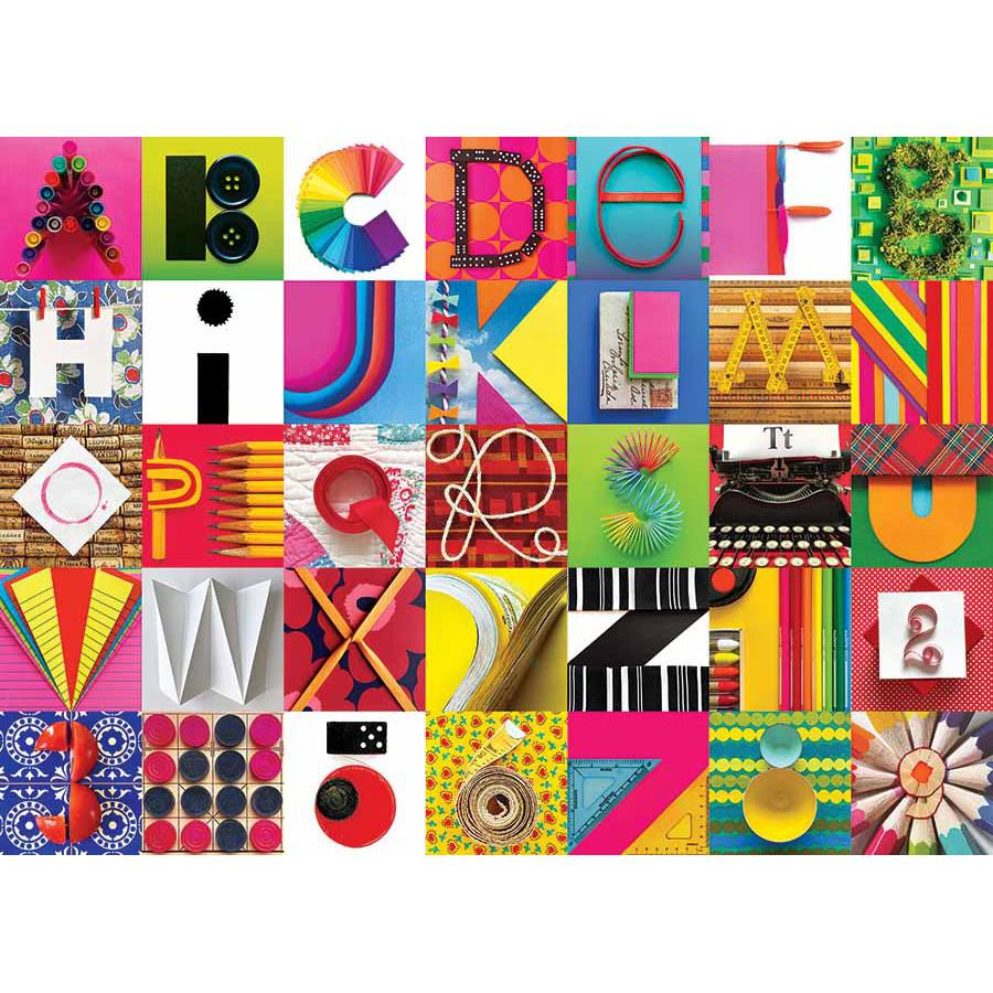 Found Alphabet 1000 Piece Jigsaw Puzzle Cobble Hill